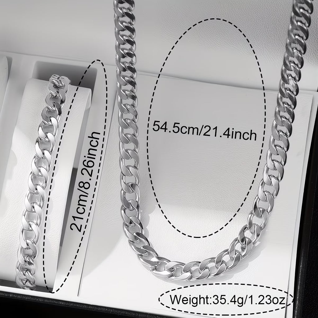 Luxury Watch & Chain Set – Minimalist Gift for Him ⌚